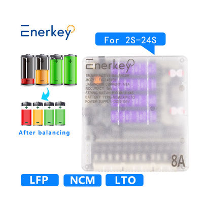 ซื้อ Enerkey Smart Active Balancer 8a 24s 1A-8A สมาร์ทอีควาไลเซอร์สําหรับการเก็บพลังงานทางการค้า การผลิตออนไลน์