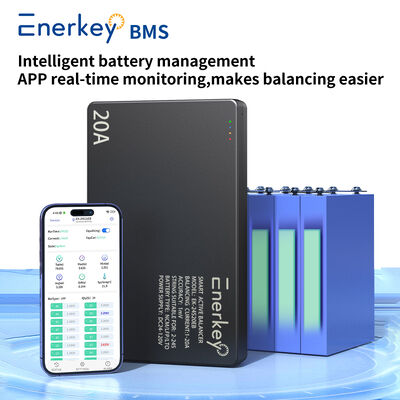 ซื้อ Enerkey Smart Bluetooth BMS Active Balance 20A Battery Management System For 12V 24V 48V Li-ion LiFePO4 LTO Batteries การผลิตออนไลน์