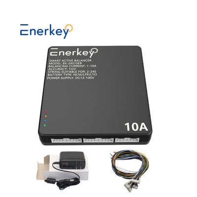 10W การบริโภคพลังงาน สีดํา Smart Active Balancer 8A 4S 8S 16S 17S 24S Smart BMS สําหรับเครื่องมือพลังงาน